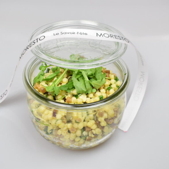 Fregola Sarda : Roquettes, Parmesan, …. (bocal 580ml)