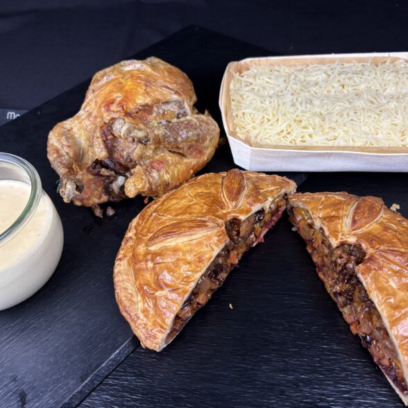 Pintade farcie aux Marrons, Girolles & Cognac (pr 4 pers.)